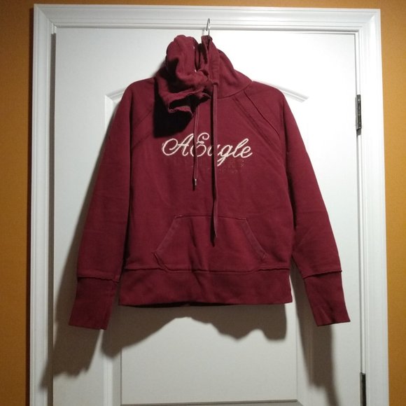 American Eagle Outfitters Tops - SOLD Burgundy American Eagle Hoodie